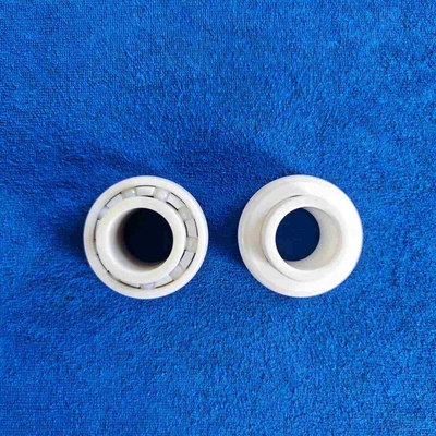 ZrO2 UC205 Ceramic Insert  Ball Bearing PTFE Cage With Adapting Thread In Conveyor Systems