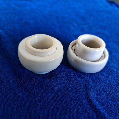 ZrO2 UC205 Ceramic Insert  Ball Bearing PTFE Cage With Adapting Thread In Conveyor Systems