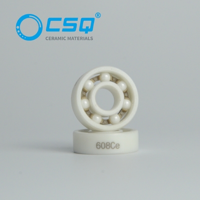 608 Zirkonya Seramik Rulman 8x22x7mm ZrO2 Yüzeyler PEEK Kafes ABEC3